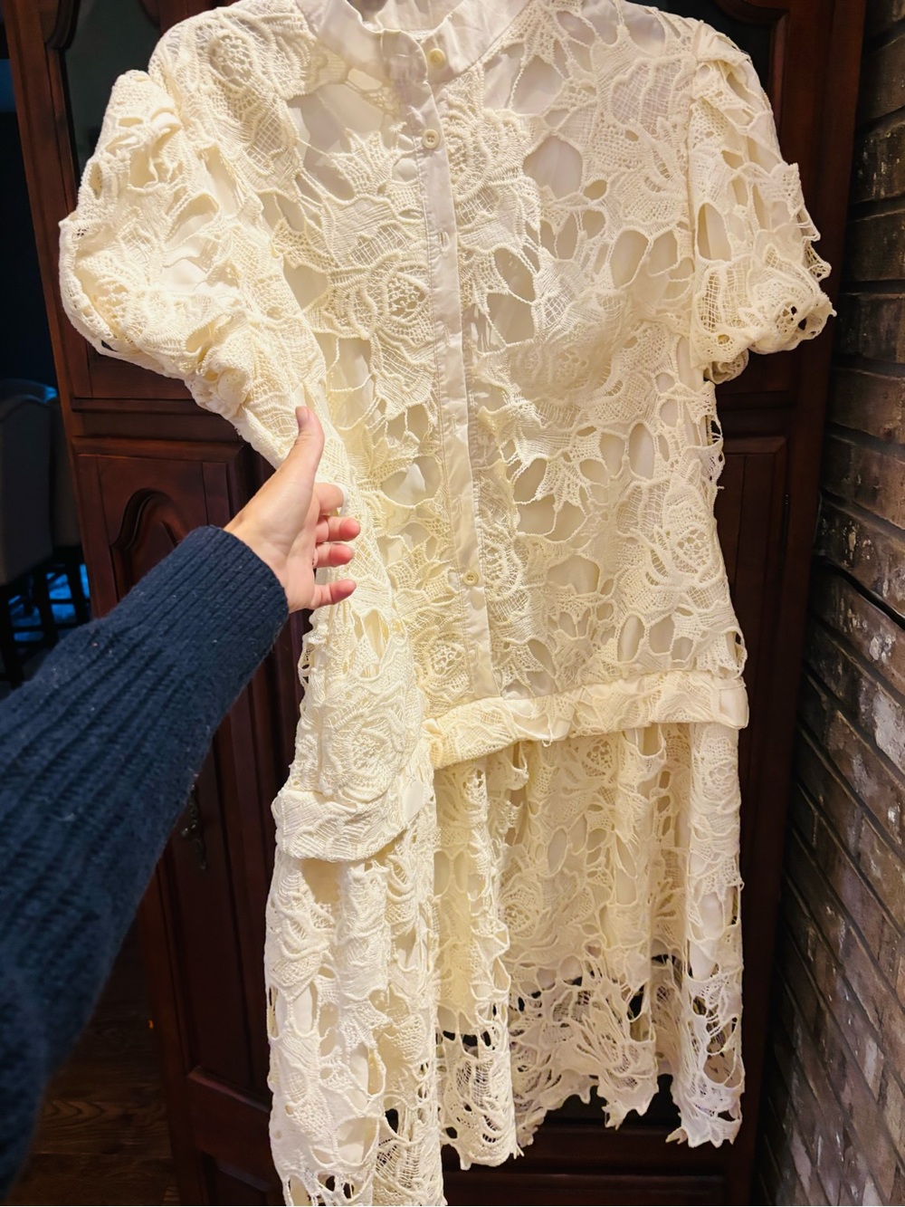 Beige Lace Dress